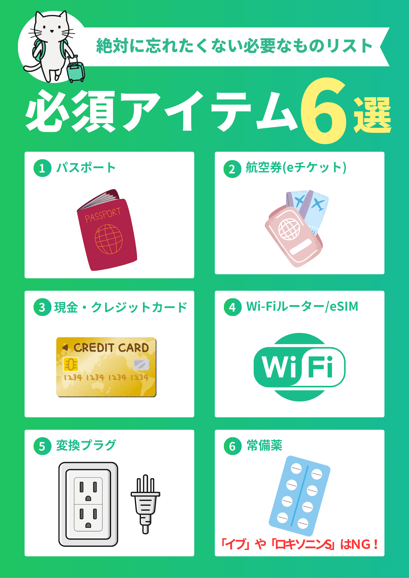 韓国旅行の必需品リスト