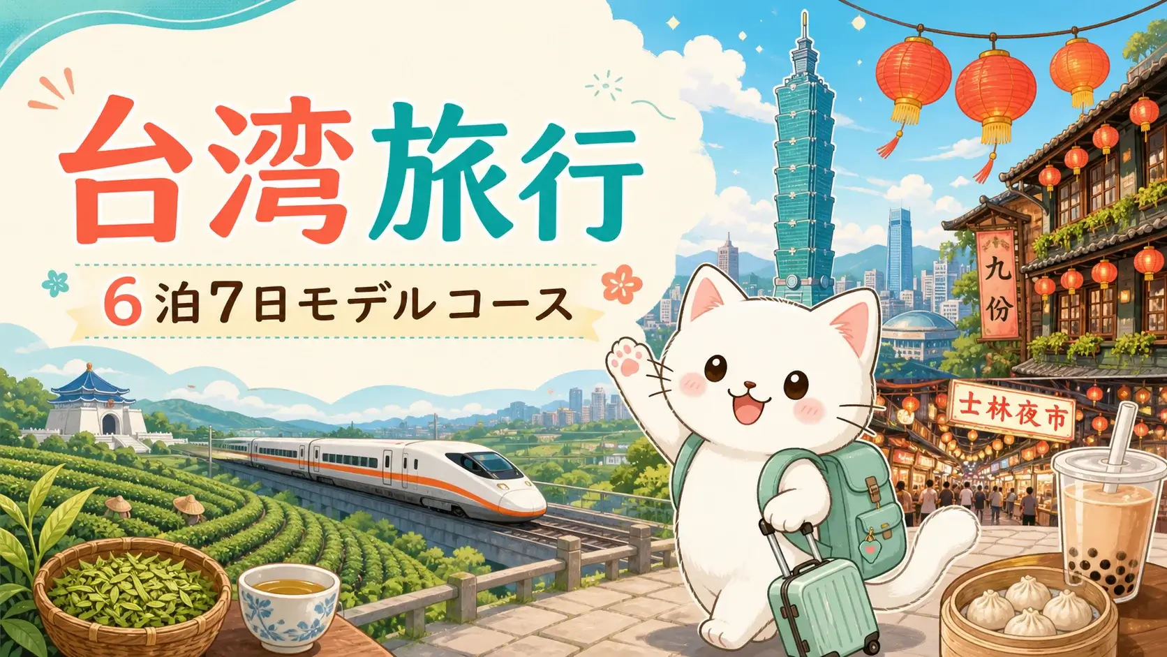 台湾旅行6泊7日モデルコース。台北・九份・台中・台南を無理なく巡る【2026年版】