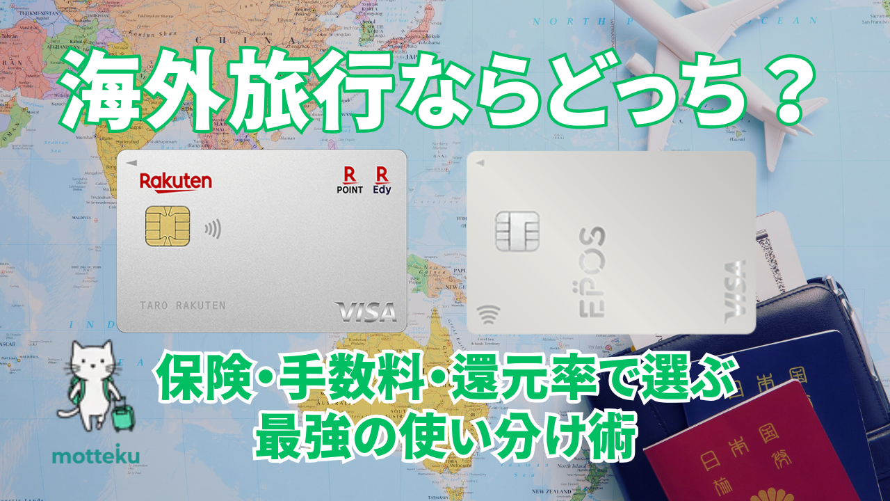 【2026年最新】エポスカードと楽天カード海外旅行を徹底比較！保険・手数料・還元率で選ぶ最強の使い分け術