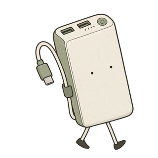モバイルバッテリーをイメージしたイラスト