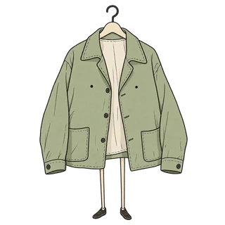 歩く上着をイメージしたイラスト