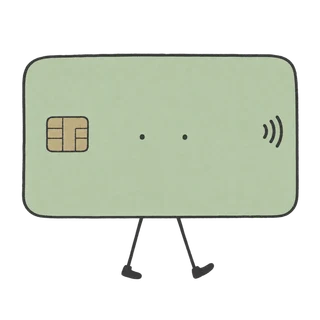 交通や決済に使うカードをイメージしたイラスト